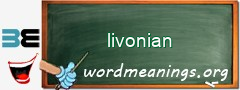 WordMeaning blackboard for livonian